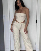 Beige Corset Top