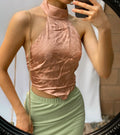 Pink Satin top