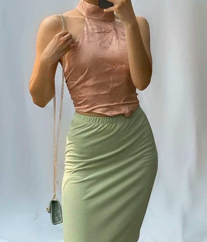 Pink Satin top